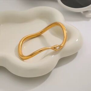 Snake Bracelet 18K Gold Plated Stainless Steel Irregular Bracelet
